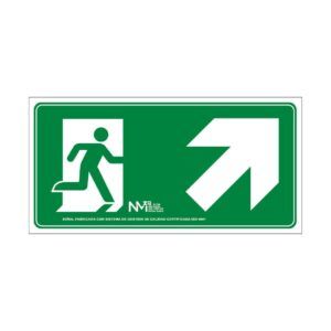 Señal Salida escalera derecha arriba Clase B