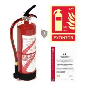 Extintor 6 kg con señal y certificado