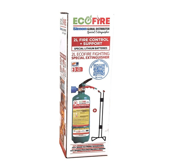 extintor ECOFIRE 2L mas soporte