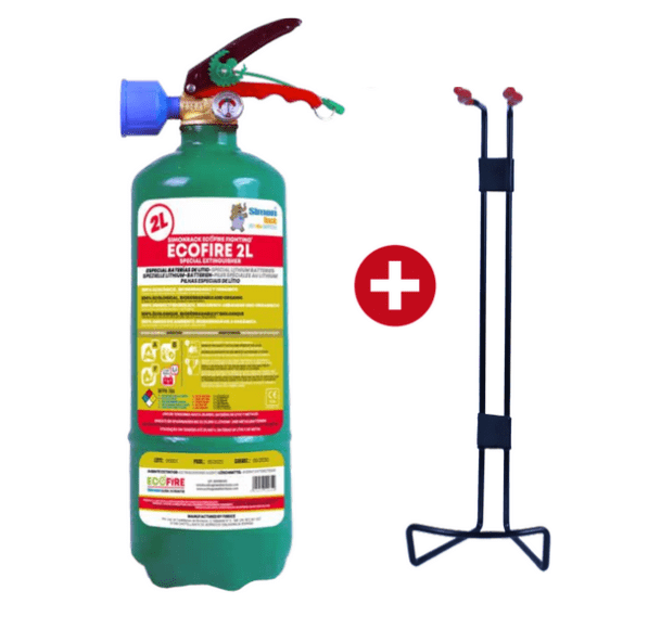 extintor ECOFIRE 2L y soporte